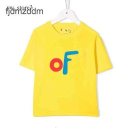 Off White Mens T-shirts w Luxury T-shirt Kids Boys Irregular Arrow Girls Summer Short Sleeve Tshirts Letter Printed Finger Loose Kid Toddlers Youth Tees 192