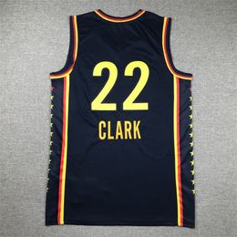 Caitlin Clark 22 Jersey Indiana Navy 2024 Jerseys Basketball Men Stitched Jersey S-XXL Mix Match Order