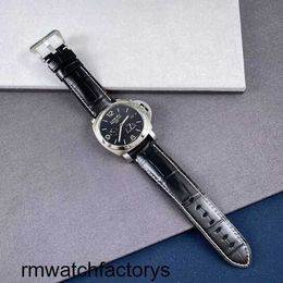Female Wrist Watch Panerai LUMINOR 1950 Series 44mm Diameter Date Display Automatic Mechanical Men's Watch PAM00321 Steel Dual Time Zone Power Reserve Display