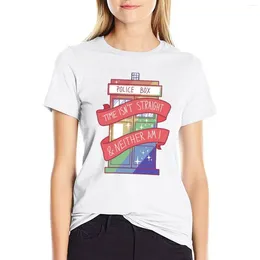 Women's Polos Time Isn_t Straight And Neither Am I T-shirt Short Sleeve Tee Cute Tops Tshirts For Women