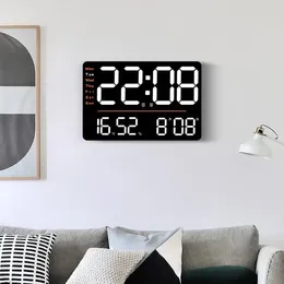 Wall Clocks Adjustable Electronic Alarm Table Temperature And Large LED Mode Night Display Humidity Digital Clock