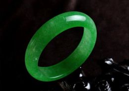 Fine Jewellery Chinese Natural Beauul Emerald Green Nephrite Jade Bangle Bracelet Free Shipping5194308