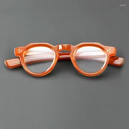 Sunglasses Frames Retro Pear Shaped Acetate Transparent Colour Eyeglass Frame For Men And Women's Myopia Prescription Optical Spectacle