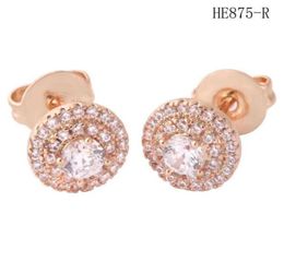 micro inlay diamond earrings simple fashion earrings stainless steel material no allergy no fading women stud earrings whole299f7545428