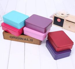 Tin Box with Lid Metal Storage Boxes Small Empty Flip Case Organiser for Money Coin Candy Keys5513481