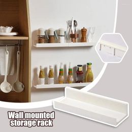 Kitchen Storage Wall Mounted Rack Non Punching Self Adhesive No-drill Shelves For Bathroom Organizer X9T9