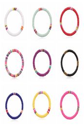 12PCS Soft Clay Surfer African Beads Choker Colourful Jelly Bracelet Elastic Handmade Boho Lightweight for Women Girls 6mm Summer B9776787