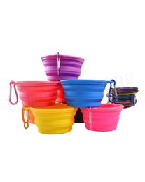 18 Styles To Choose From Travel Foldable Feeder Cat And Dog Feeding Pet Water Tray Silicone Bowl With Hook Easy Carry1666389