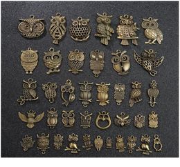 Vintage Mixed 20pcs Metal Owl Birds Animal Charms Beads Handmade Diy For Bracelet Pendant Crafts Jewelry Making jllPzJ8202300