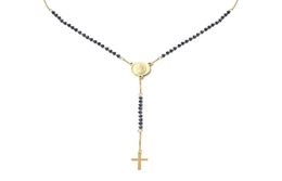 Pendant Necklaces Catholic Stainless Steel Rosary Beads Chain Y Shape Virgin Necklace For Women Men Religious Cross Jewelry7764749