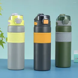 Water Bottles Stainless Steel Liner Cup Insulated Capacity With Straw Premium Outdoor Mug For Sports