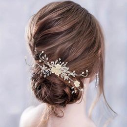 Hair Clips Trendy Style Pearl Comb And Crystal Headband Tiara For Women Party Prom Bridal Wedding Accessories Jewelry