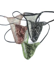 New Sexy Mens Thongs Micro Underwear G2054 Japanese style small pouch limit coverage Printed Paisley Jersey7043553
