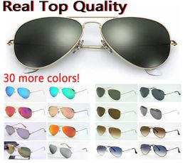 Fashion Sunglasses designer sunglasses top quality aviation pilot sun glasses for men women with black or brown leather case clot2917679