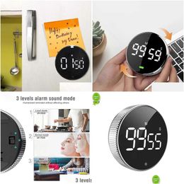 Kitchen Timers New Digital Timer Kitchen Manual Countdown Electronic Alarm Clock Magnetic Led Mechanical Cooking Shower Study Stopwatc Dhch4