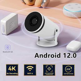 Projectors Full HD 1080P Projector WiFi6 4K Video Movie Android 12.0 Projector Home Theatre Outdoor Camping Project J240509