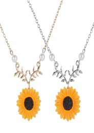 Fashion Silver/Gold Colour Flower Daisy Pendant Chain Necklace For Women Wedding Party Jewellery Chains8880595