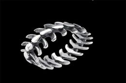 1pc Worldwide Spine Ring 316L Stainless Steel Band Party Fashion Jewelry Cool Fish Bone Unisex ring4916265