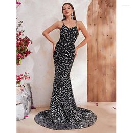 Casual Dresses Summer 2024 Sexy Spaghetti Strap Backless Bandage Elegant Formal Occasion Cocktail Prom Evening Party Long Maxi