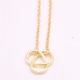 Fashion Cross Flower shape pendant necklace for women Smooth Surface Design Gold Silver Rose Three Colour Optional 229O