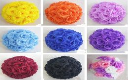 12quot30cm Wedding silk Pomander Kissing Ball flower ball decorate flower artificial flower for wedding garden mar5700731