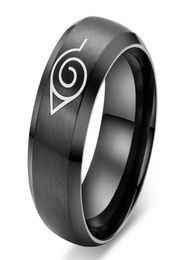 Anime Ring Fine Jewelry 8mm Black Cool Men Jewelry Stainless Steel Mens Man Party Accessories Usa Size3953574