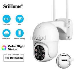 IP Cameras SriHome SP028 2MP SH052 5MP PTZ WiFi Camera Ai Automatic Tracking Outdoor IP Camera 2-way Audio Color Night Vision CCTV Monitoring d240510