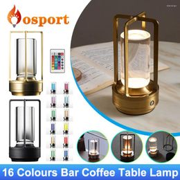 Table Lamps USB Rechargeable Lamp Creative Dining Touch LED Light Bar Coffee Restaurant Decorative Aluminium Mini Night