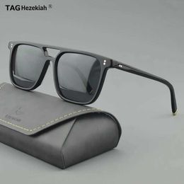 Sunglasses TAG Hezekiah luxury Brand vintage Men Women 2024 BJORN1 Retro Sunglass Mens UV400 Square Sun glasses Fashion Acetate Q240509