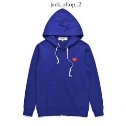 Cdgs Hoodie Men's Hoodies Sweatshirts Designer Men's Hoodies Com Des Garcons PLAY Sweatshirt CDG Red Heart Zip Up Hoodie Brand Navy Blue Size XL Cdgs Shirt 554