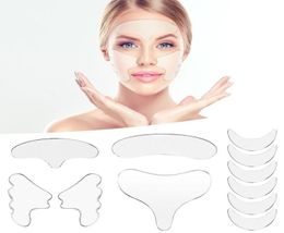 11Pcs Reusable Silicone Wrinkle Removal Sticker Face Forehead Neck Eye Stickers Pad Anti Ageing Skin Lifting Care Patch J017 3 sets4886333