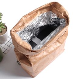 1pc kraft paper brown bage bag bage reusable date abult thereal magnal conclic pick incluer 240422