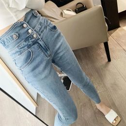 Women's Jeans 2024 Spring Wemen High Street Style High-Waisted Flared Trousers Thighs Personality Sexy Show Legs Long Female Pants C06