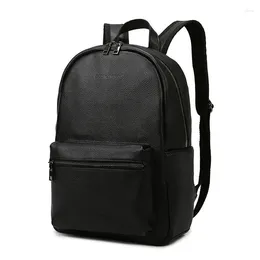 Backpack Brand Genuine Leather Men Backpacks Fashion Real Natural Student Boy Luxury Business Laptop School Bag