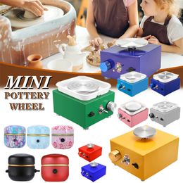 Electric Pottery Wheel Machine with TurntableSculpting Kit DIY Clay Tools Mini Pottery Forming Machine for Arts Crafts Ceramic 240510