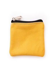 50pcs Women canvas small Square coin purse DIY unisex blank plain cotton small bags size 138cm8464903