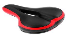 DropshipMountain Bicycle Saddle Cycling Big Wide Bike Seat redblack Comfort Soft Gel Cushion1773147