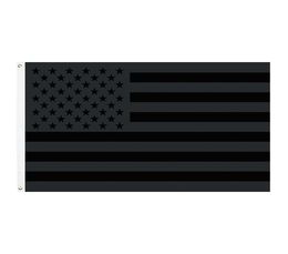 Black American Flag Star Stripe Grey USA National Country Flags of America 3x5ft Large Polyester Fabric Double Stitched5808561