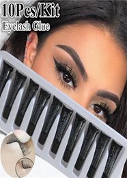 10Pcsset Professional Eyelash Glue for lashes Darkblack Waterproof Longlasting Eye Lash Adhesive Extensions for Makeup Tools 143200994