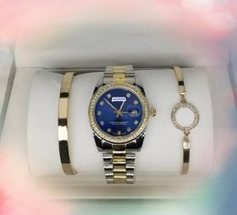 Popular Selling day date time watch three stiches Crystal Diamonds Ring Bezel Men Clock Quartz Battery Hip Hop Iced Out watches With Three Pieces Accessories Gifts