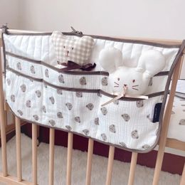 Cotton born Crib Organiser Toys Baby Bed Hanging Storage Bags Diaper Pocket for Crib Bedding Set Accessories Nappy Store Bags 240509