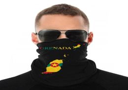 Scarves Grenada Map Flag Scarf Neck Face Mask Men Women Halloween Tube Tubular Bandana Protective Headwear Outdoor Hiking37356686842189