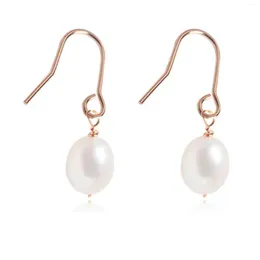 Dangle Earrings Natural White Eggshell Freshwater Pearl Gold Men Children Clip-on Gemstone Unisex Party Silver Stud Minimalist