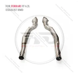 Exhaust System High Flow Performance Downpipe For FF 6.2L Catted Catless Pipe With Heat Shield