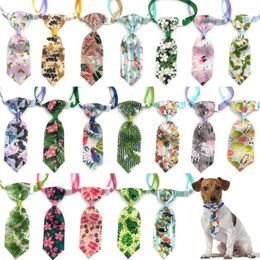 Dog Apparel 10 Pcs Pet Neckties Abundant Pattern Flamingo Theme Bow Ties For Small Puppy Grooming Accessories