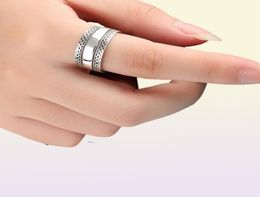 Stainless Steel Rings For Women And Men Jewellery Charms Boho Vintage Both Lace Gothic Bague Femme Argent Wedding Ring Punk8320320