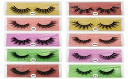 3D False Eyelashes 30 40 50 70 100pair 3D Mink Lashes Natural Mink Eyelashes Colourful Card Makeup False In Bulk 10 Pair282R1361399