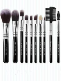 Makeup Brushes 10 PCS Makeup Brush Set Premium Synthetic Foundation Brush Blending Face Powder Blush Concealers Eye Shadows Brushe1335816