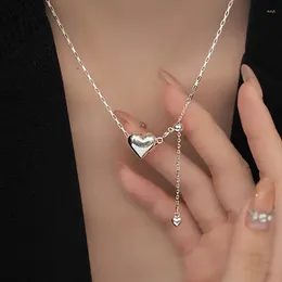 Pendants 925 Sterling Silver Cute Romantic Heart Pendent Necklace For Women Fashion Girl Valentine's Day Jewellery Gifts