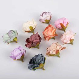 Decorative Flowers Wreaths 10 Pieces Fake Peony Bride Wrist Flower Home Decoration Accessories Wedding Decorative Flowers Wall Cheap Artificial Flowers